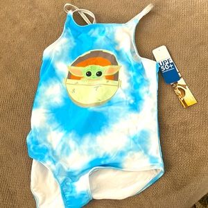 Girls One piece Baby Yoda Bathing Suit